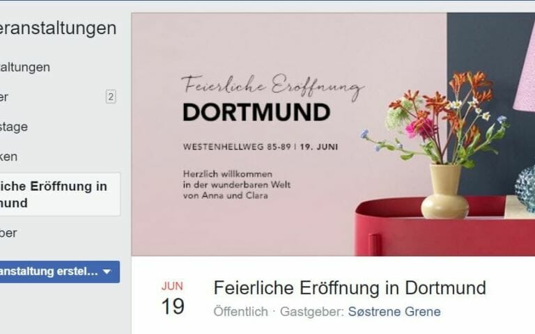 Sostrene Grene eröffnet in Dortmund 19.06.2019